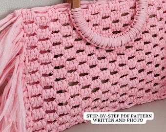 Macrame PATTERN Summer Beach Bag | PDF Pattern Macrame Summer Bag | Beginner Macrame
