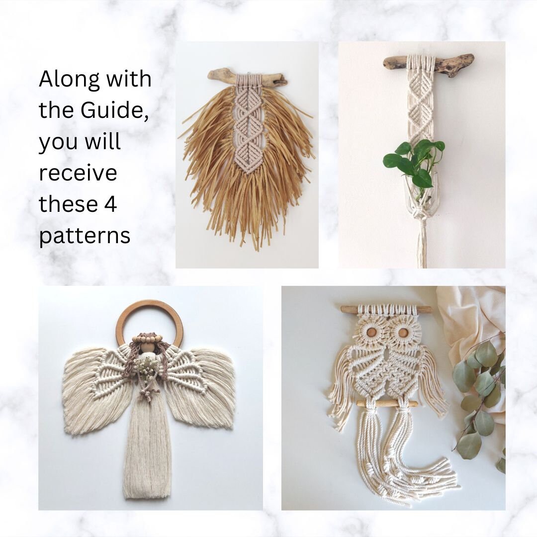 Macrame Knot Guide With Bonus PDF Patterns Macrame Tutorial Etsy