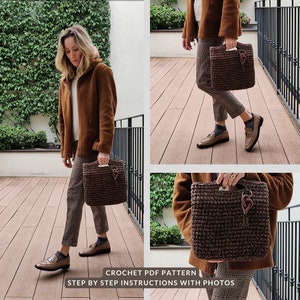 Crochet Bag Pattern &quot;Garda&quot; MEDIUM | PDF Pattern | Crochet tutorial | Crochet Purse Woman Bag, Shopping Bag, Handbag, Crochet Shoulder Bag