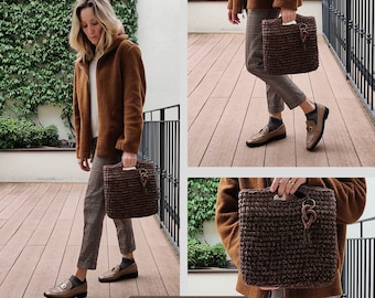 Crochet Bag Pattern "Garda" MEDIUM | PDF Pattern | Crochet tutorial | Crochet Purse Woman Bag, Shopping Bag, Handbag, Crochet Shoulder Bag