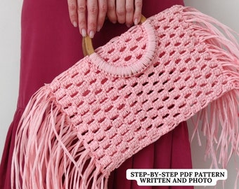 Macrame PATTERN Summer Bag "Angel Wings"| PDF Pattern Macrame Summer Bag | Beginner Macrame