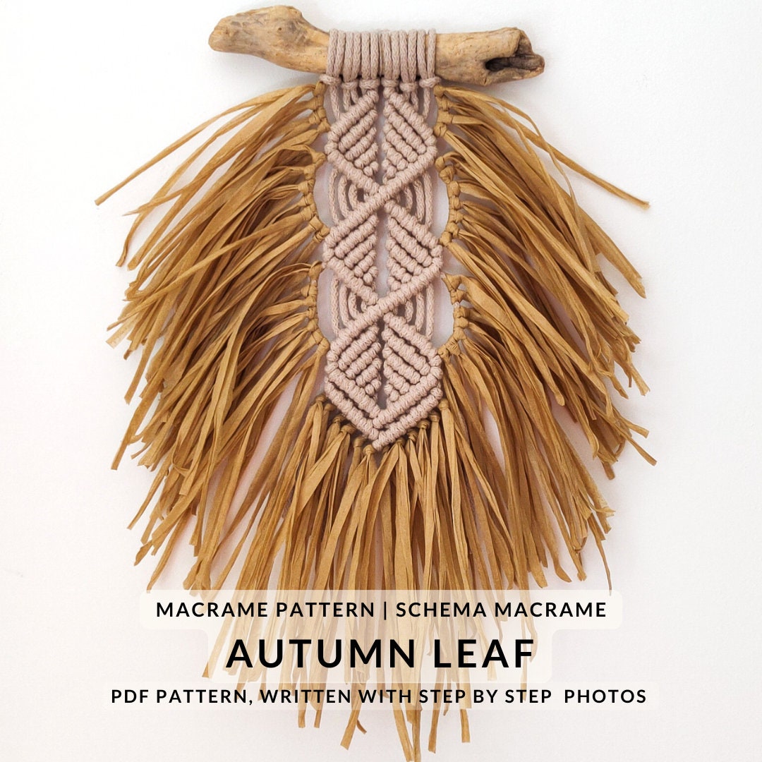 ENGLISH | ITALIAN Macrame Beginner Pattern - Written PDF - Fall Diy ...