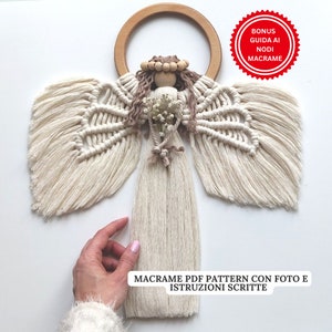 ITALIANO: Macrame PATTERN &quot;Angelo&quot; | Macrame per i Principianti | PDF Pattern Macrame