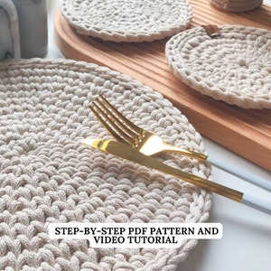 Crochet PATTERN Placemat and Coaster, Table Setting | Beginner Friendly Crochet Pattern | Easy Crochet