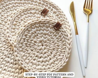 Häkel Muster Untersetzer | Anleitung für Küchendeko | Anfänger freundlich häkeln | PDF Pattern DEUTSCH | Leicht zu häkeln