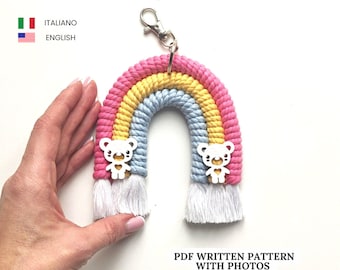 ENG | ITA: Macramé Rainbow Pattern | Macrame for beginners | Home Decor Craft Tutorial