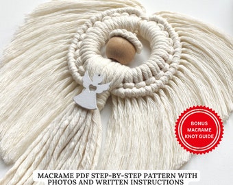Macrame PATTERN Mini Angel | PDF Pattern Macrame Doll | Beginner Macrame