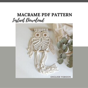 Macrame PATTERN Owl DIY Macrame OWL image 2