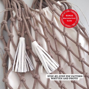 Macrame PATTERN Shopper with Tassels| PDF Pattern Macrame Summer Bag | Beginner Macrame