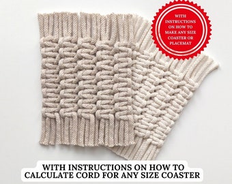 Anglais | MOTIF en macramé Ita - motif sous-bock en macramé - Instructions de téléchargement numérique instantané - tutoriel sous-verre en macramé PDF pour débutant