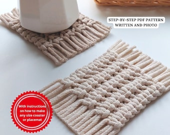 Eng | Ita Macrame PDF PATTERN | Macrame Coaster | Table Setting | Easy Macrame Tutorial