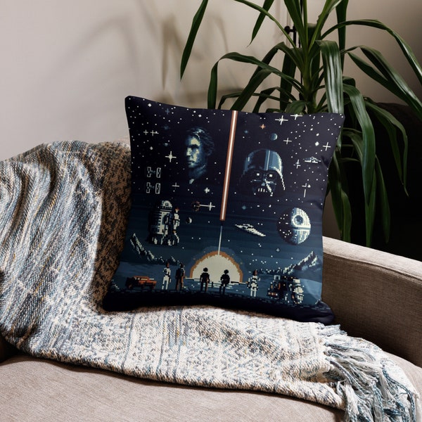 Premium Pillow - 8 Bit Style Star Wars Inspired Style 2