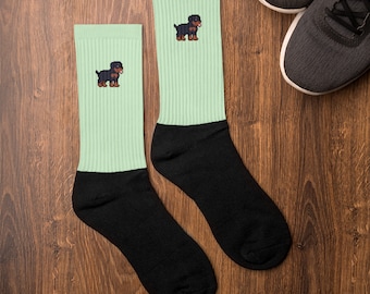 Calzini Rottweiler Regalo stile 8-Bit