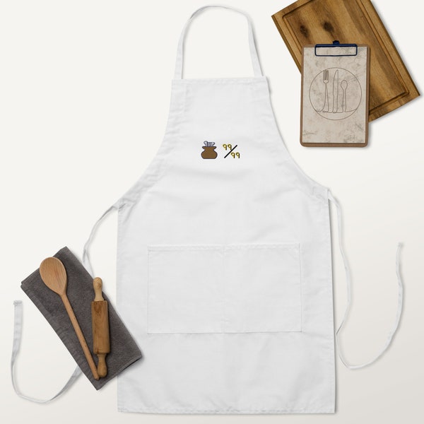 OSRS - Apron  Level 99 Cooking Embroidered MMORPG Runescape Inspired