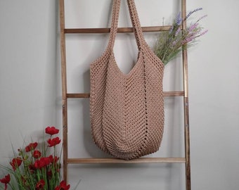 Shoulder bag - big tote bag - summer bag - beach bag - handmade bag - crochet bag - tulip bag - handmade gift for her - birthday