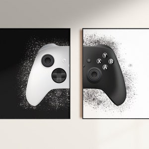 Gaming wall Art Prints, Set of 2, DIGITAL DOWNLOAD, Game room Wall Decor, Video Game Prints, Gaming Prints, Black & White, PC Gamer