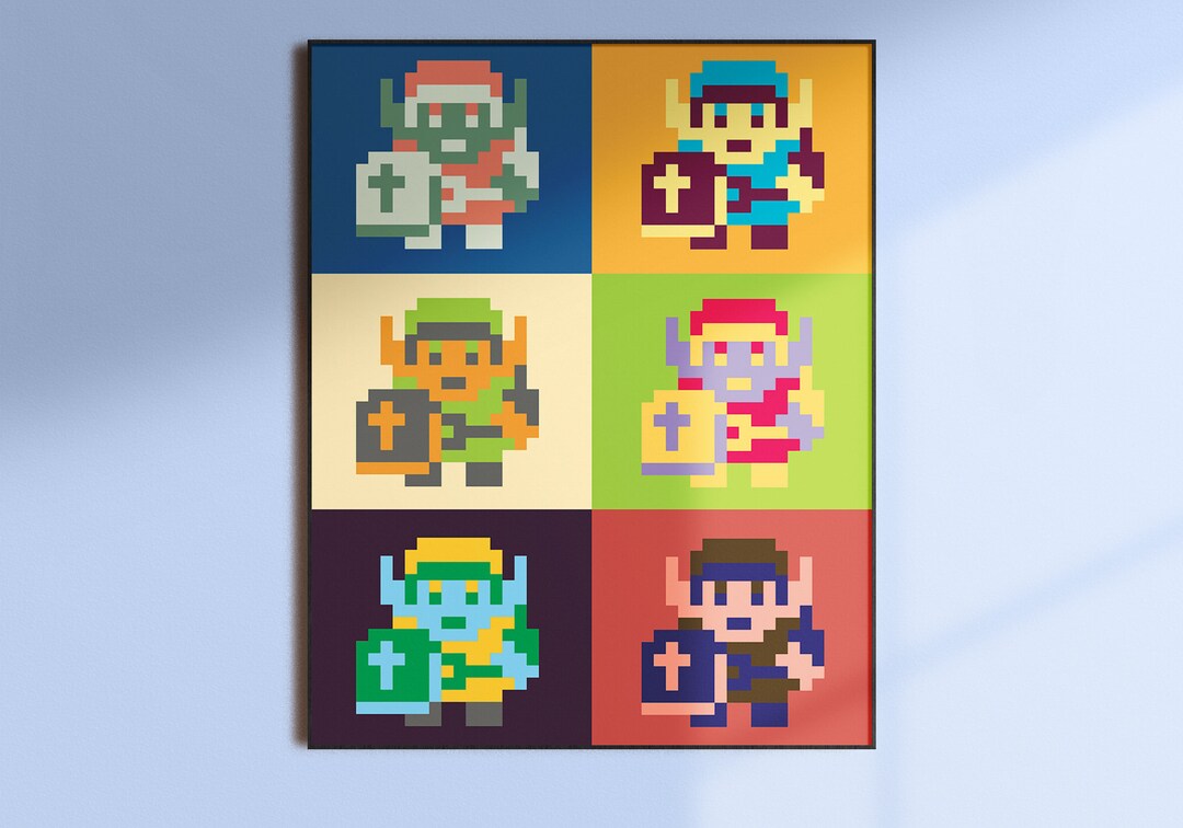 Zelda Poster, 8bit Wall Decor, Digital Prints,video Game Room Poster ...