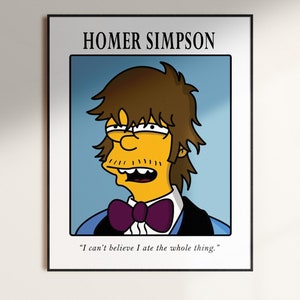 Simpsons Cartoon show Quote Print, Homer, Tv show Wall Art Printable, Funny show quote, Home Office, Gift for him