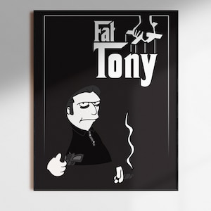 Fat Tony Godfather Parody Print: Simpsons TV Show Art (Digital Download)