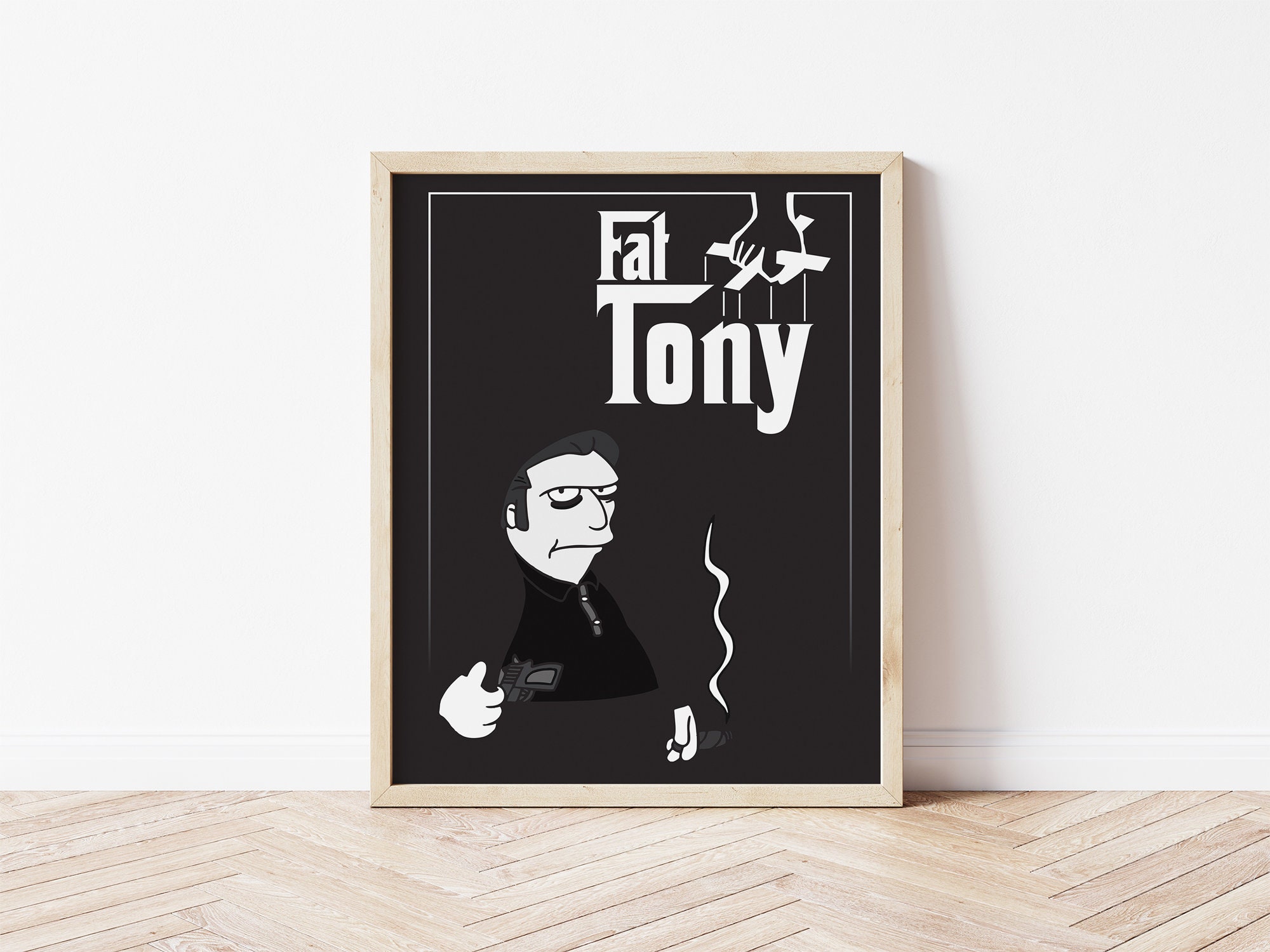 Fat Tony Godfather Parody Print: Simpsons TV Show Art (digital