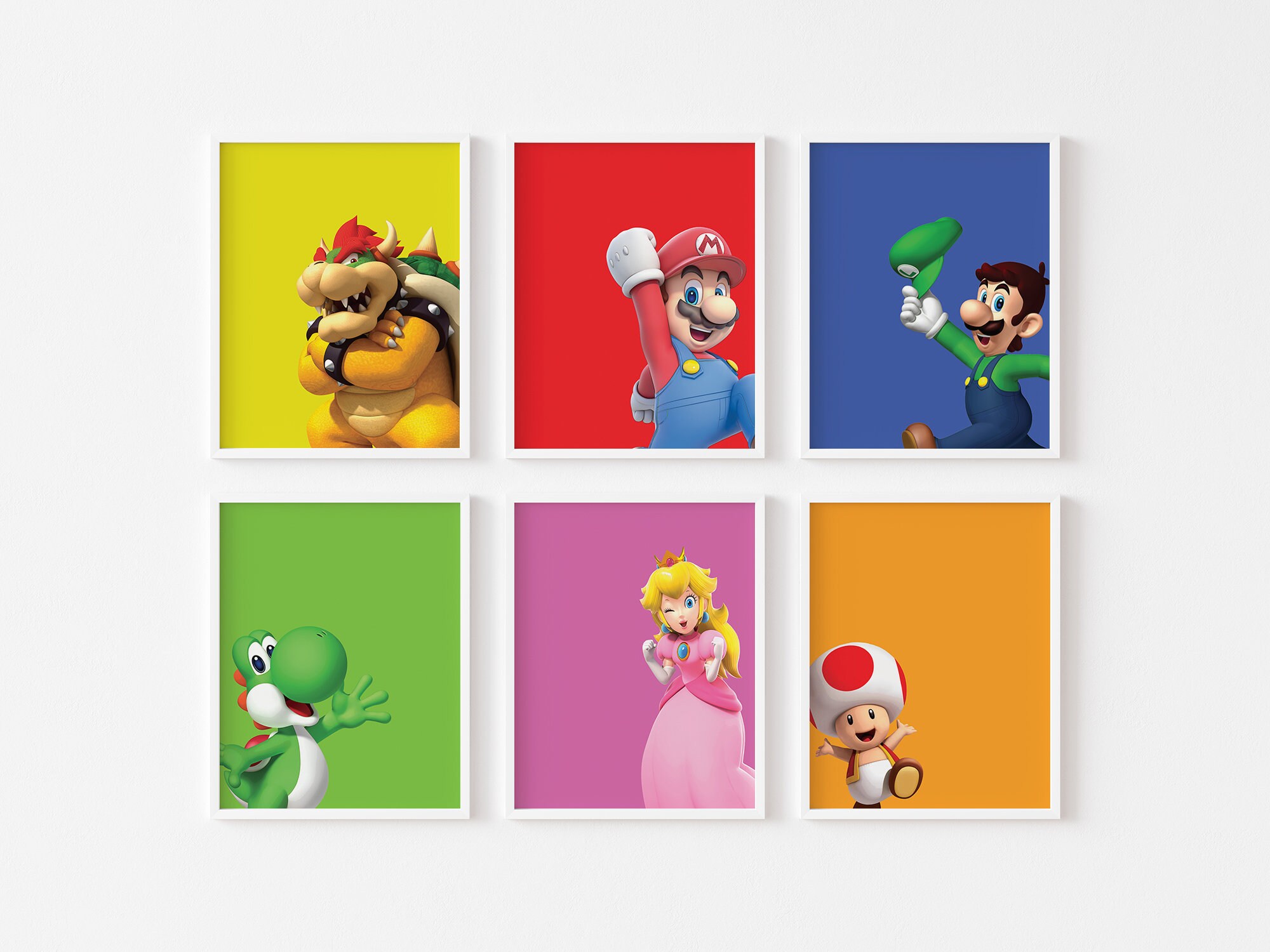Mario Digital Wall Art Wall Decor Gaming Posters Video Game Etsy
