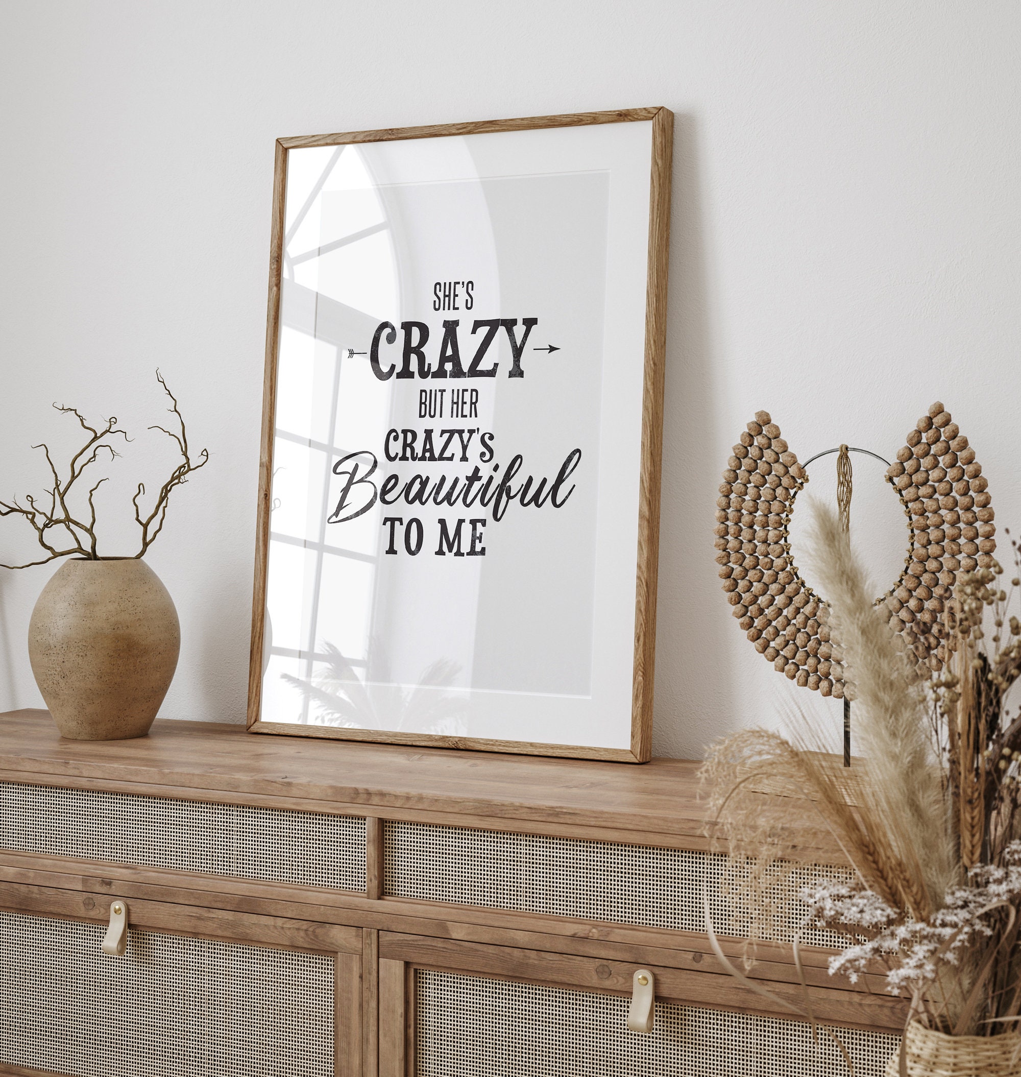 beautiful crazy lyrics  Art Print for Sale by thelittleflower