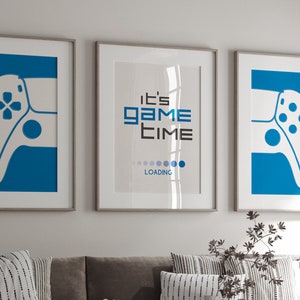 Gaming Prints, Gaming wall Art Prints, Digital Print, PS Wall Decor, Set of 3, Gaming Room Decor, Video Game Print, Man Cave Sign, 5 Sizes