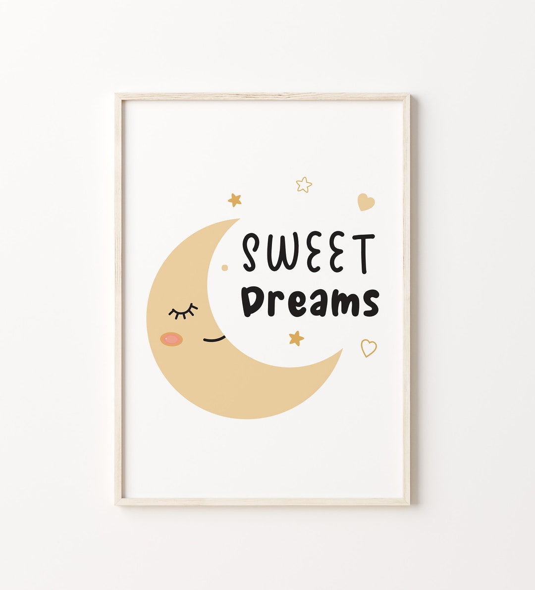 Sweet Dreams Digital Printable Poster Print for Baby Room Etsy