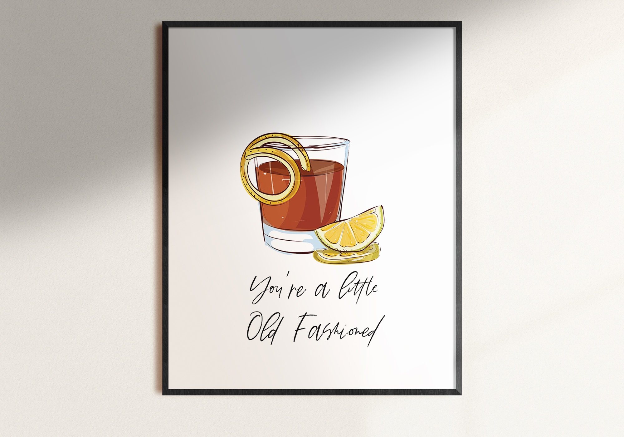 Margarita Cocktail Bar Decor, Printable Wall Art, Old Fashioned, Great