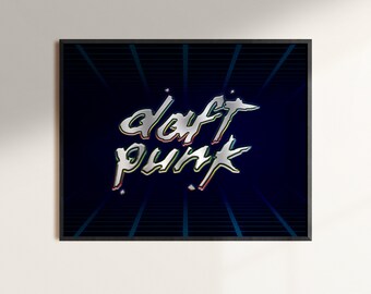 no more homework clipart Daft punk Print, Music Typography Printable Wall Art, party room decor, dance song, discovery, homework, electronic music