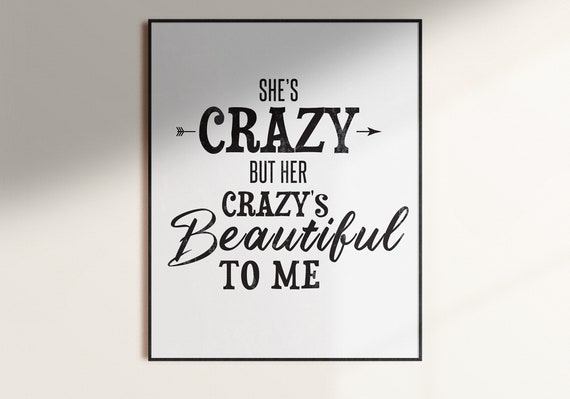 Beautiful crazy song lyrics  Poster for Sale by GranolaLifex