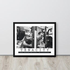 Gym Poster, Motivational Wall Art, Resolve, Framed Poster, Artwork Wall Decor For Hustle, Workout, Bodybuilding, Fitness, Powerlifting