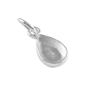 925 Sterling Silver Thick Bezel Pendant Setting, For Pear Shape Gemstone, Blank Pendant Setting, Bezel Pendant Setting ,Bezel For Resin