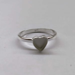 925 sterling silver Heart ring collet 3x3mm- 30x30mm Heart shape bezel cup blank ring making, jewelry supplies, Breast Milk ring