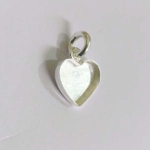 925 Sterling Silver Heart pendant blank setting, Heart Pendant Bezel Setting, Blank Heart Shape Pendant Setting, Bezel For Resin Work