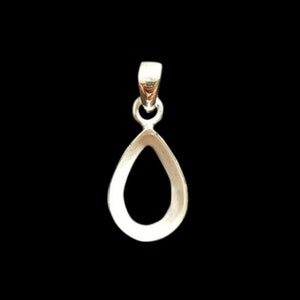 925 sterling silver pendant collet 6 x 4 mm to 32 x 23 mm pear gemstone bezel cup for pendant making metal casting for pendant setting