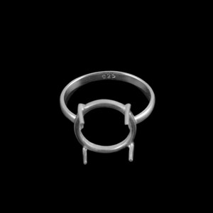 925 Sterling Silver Round Ring , 3mm-30mm Round Cabochon, Cab Resin Glue Pad Breast Milk, DIY jewelry supply, build your ring, diy ring