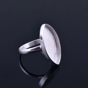 925 Sterling Silver Marquise Ring, 6x3mm-30x15mm Blank Marquise Ring, Breast Milk, DIY jewelry supplies, Completely Handmade Ring Setting