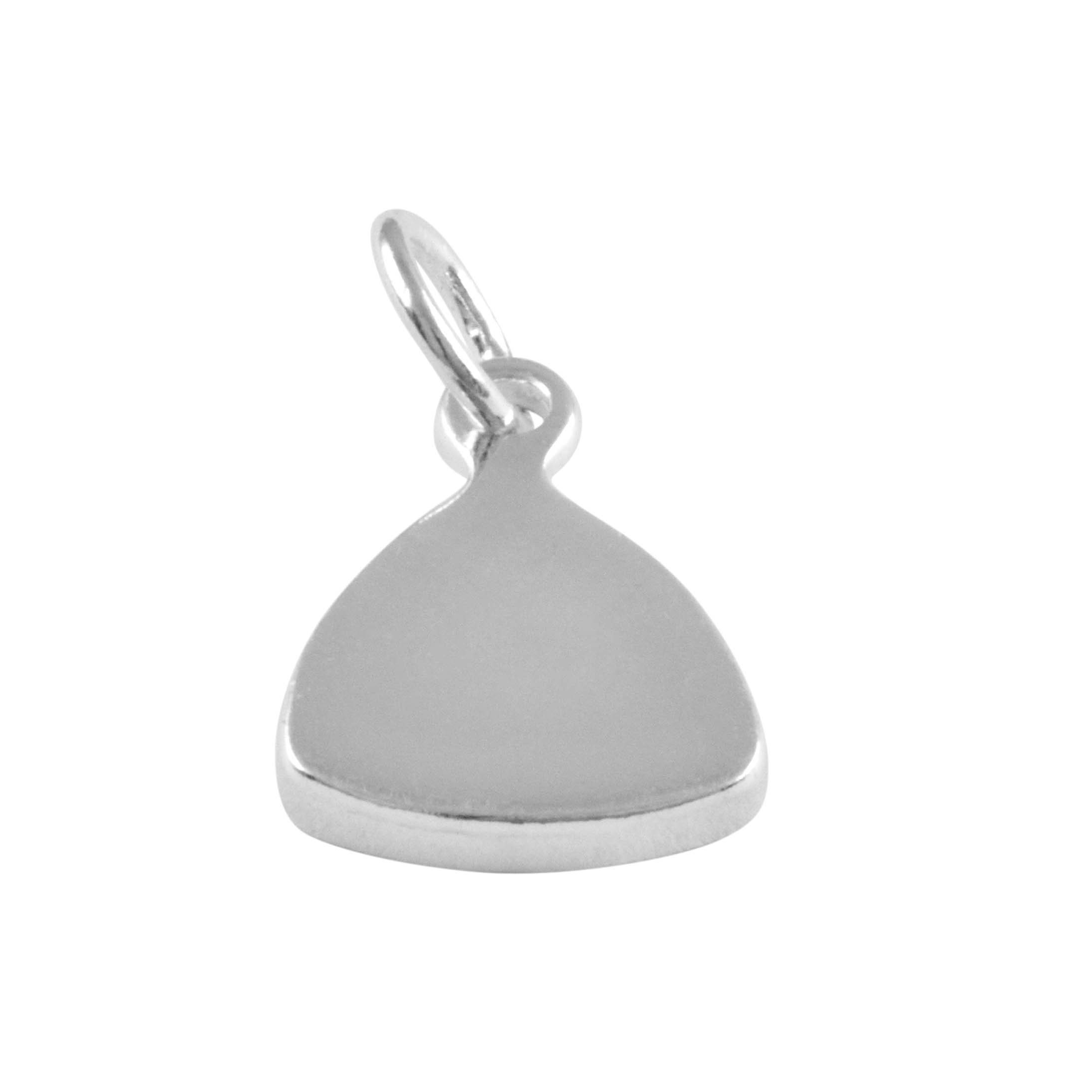 Handmade Sterling Silver Trillion Pendant Setting - Pre-Notched, Vintage Design, 10mm, Made In USA