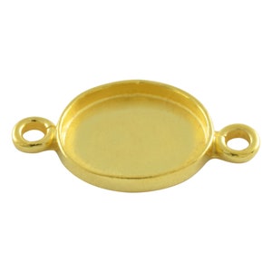 18k gold plated 925 Silver Oval Connector, 6x4mm-25x20mm Connector, Oval Cabochon,Cab Resin Pad Breast Milk, DIY jewelry supplies, Connector