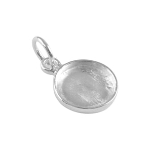 925 Sterling Silver Round Pendant, 3mm-30mm,Handcrafted Pendant, Thick Bezel Setting, Blank Round Pendant Setting, Bezel For Resin Work