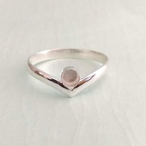 3mm Round V Bezel Ring blank, Round Cabochon, Cab Resin Glue Pad Breast Milk, DIY jewelry supplies, build your ring, diy ring