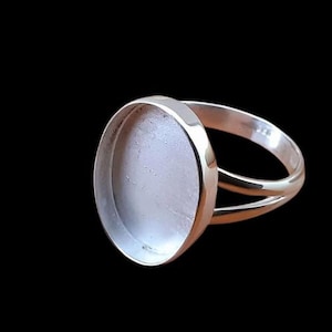 925 Sterling Silver Oval Ring, 6x4mm-25x20mm Bezel Ring, Oval Cabochon, Cab Resin Pad Breast Milk, DIY jewelry supplies, build your ring