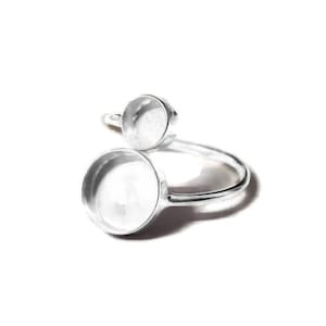 3mm Round Bezel Ring blank, Round Cabochon, Cab Resin Glue Pad Breast Milk, DIY jewelry supplies, build your ring,diy ring,wholesale jewelry