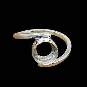 925 Sterling Silver Round Ring , 3mm-30mm Round Cabochon, Cab Resin Glue Pad Breast Milk, DIY jewelry supply, build your ring, diy ring