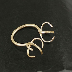 925 silver Double Claw Prong Raw Stone Ring gold plated, Claw Setting, Prong setting, Prong, Design Your Ring, DIY Jewelry, Jewelry Supplies