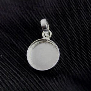 925 Sterling Silver Round Pendant, 3mm-30mm,Handcrafted Pendant, Thick Bezel Setting, Blank Round Pendant Setting, Bezel For Resin Work