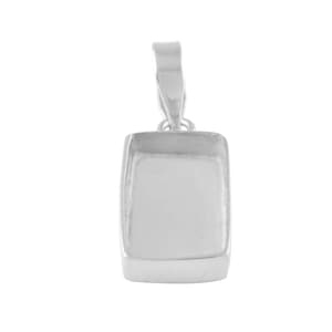 925 Sterling Silver Rectangle Pendant Setting,6x4mm-25x20mm For Pear Gemstone, Blank Pendant Setting, Bezel Pendant Setting ,Bezel For Resin