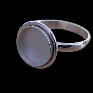 925 Sterling Silver Round Ring blank, 3mm-30mm Round Cabochon, Cab Resin Glue Pad Breast Milk, DIY jewelry supply, build your ring, diy ring