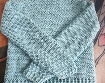 Crochet mockneck jumper